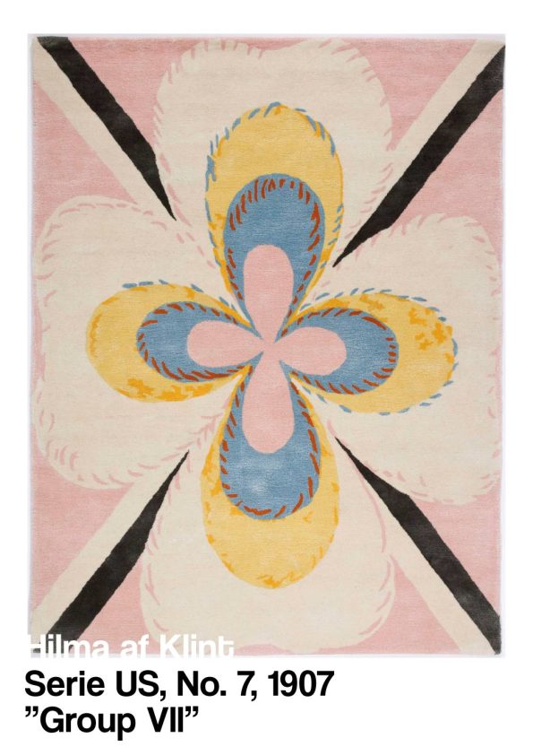 Serie US No 7, 1907 - Group VII - af Hilma af Klint i de fineste lyserøde farver