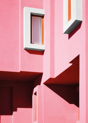 pink house arkitektur plakat