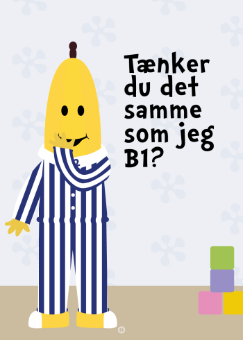 Bananer i pyjamas fjernsyn for dig / børne time citat plakat tænker du det samme som jeg b1