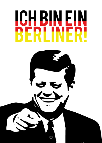 John F Kennedy Poster quote ich bein ein berliner