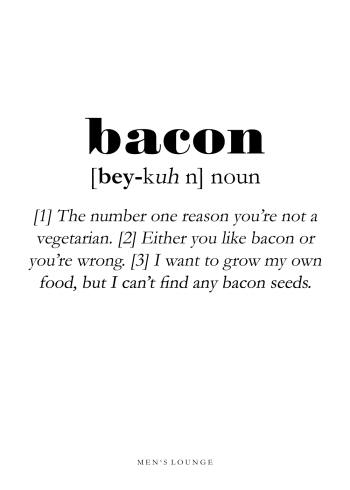 bacon definition på engelsk