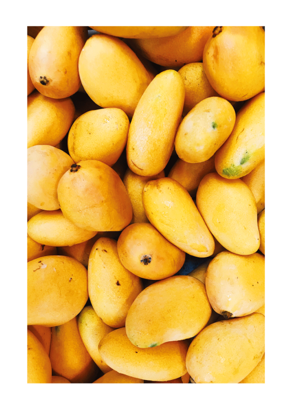 mango plakat i gule farver til køkkenet