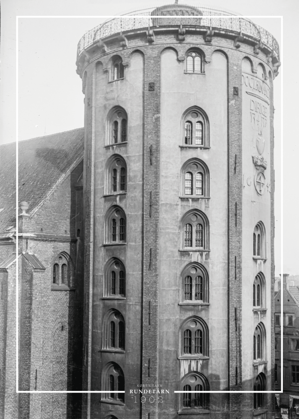 Plakat med gammelt billede af Rundetårn