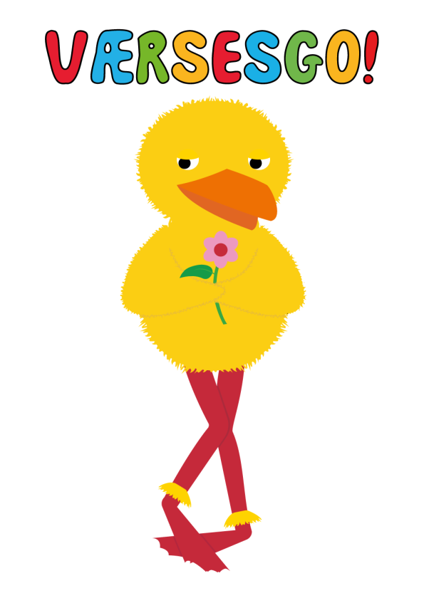 Kylling plakat fra Bamse og kylling med citatet værsesgo