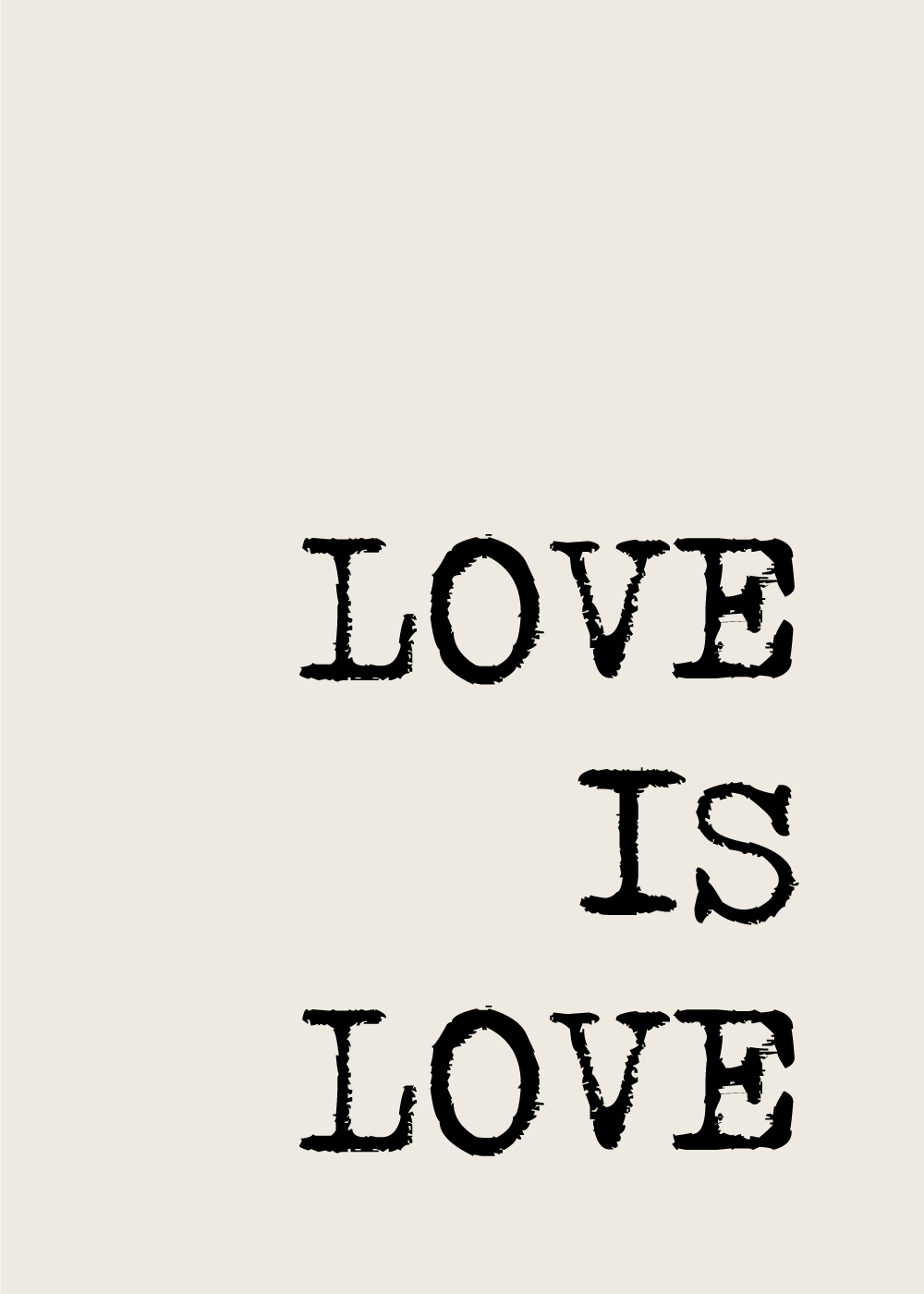 is love - LGBT plakat Plakat om kærlighed og mangfoldighed