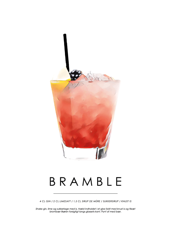 bramble cocktail plakat