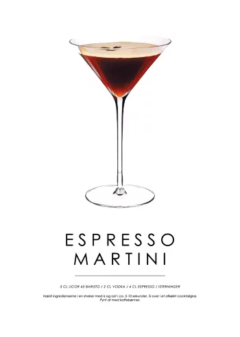espresso martini cocktail plakat