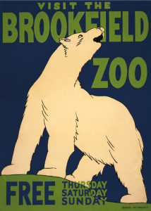 zoo plakater med isbjørn