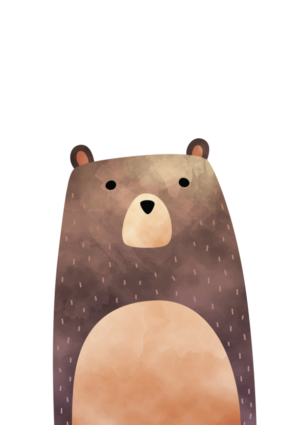 Uanset hvilken tigger Intakt Skovens bjørn plakat | Plakater til børn med skovens søde bjørn