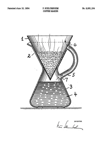 patent tegning af filter kaffe