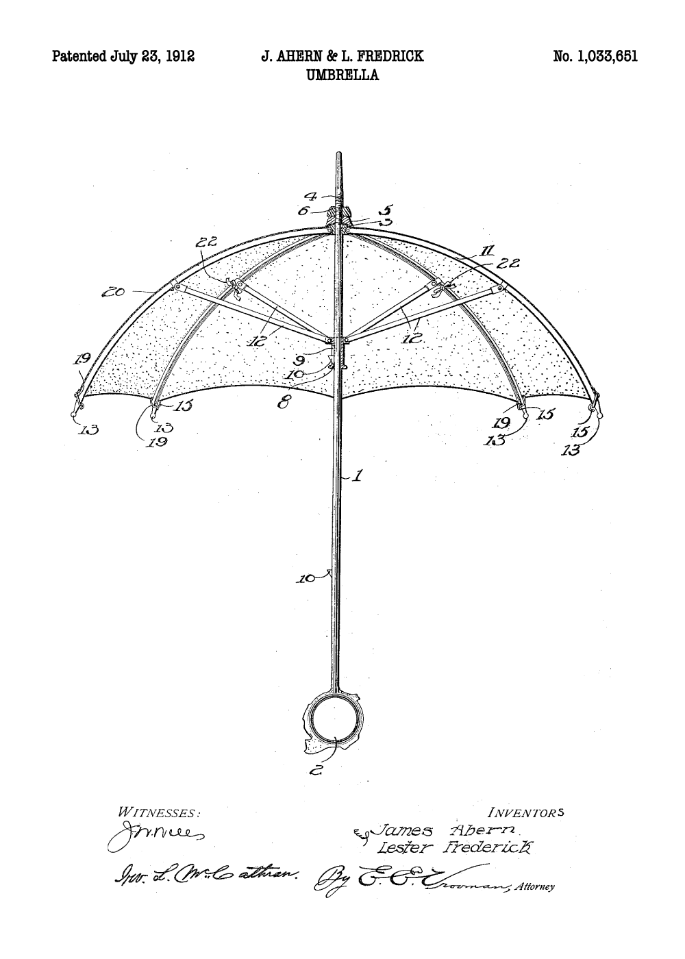 skyskraber tilstrækkelig depositum Paraply plakat - Original patent tegning | Gave til elektrikeren