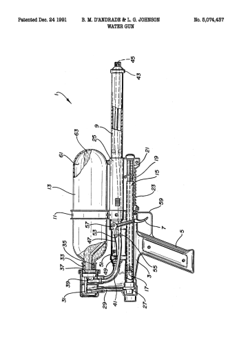 patent tegning af vandpistol
