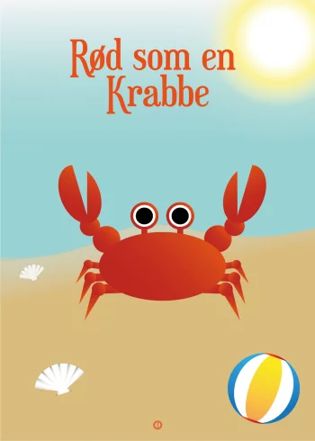 Ordsprog plakat: Rød som en krabbe (talemåde)