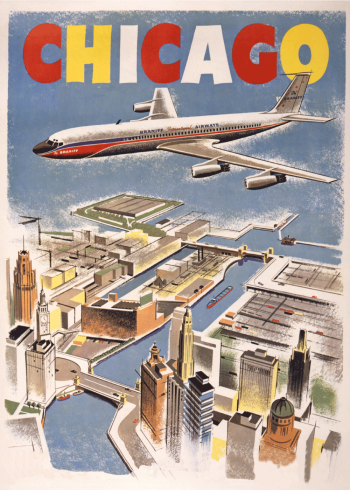 retro plakat med chicago