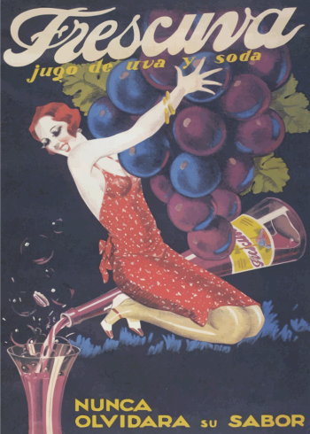 retro plakater med alkohol og vin