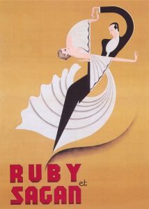 vintage plakater med dansende par