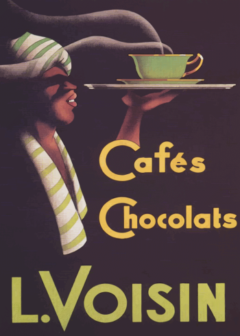 retro plakater med chokolade og kaffe