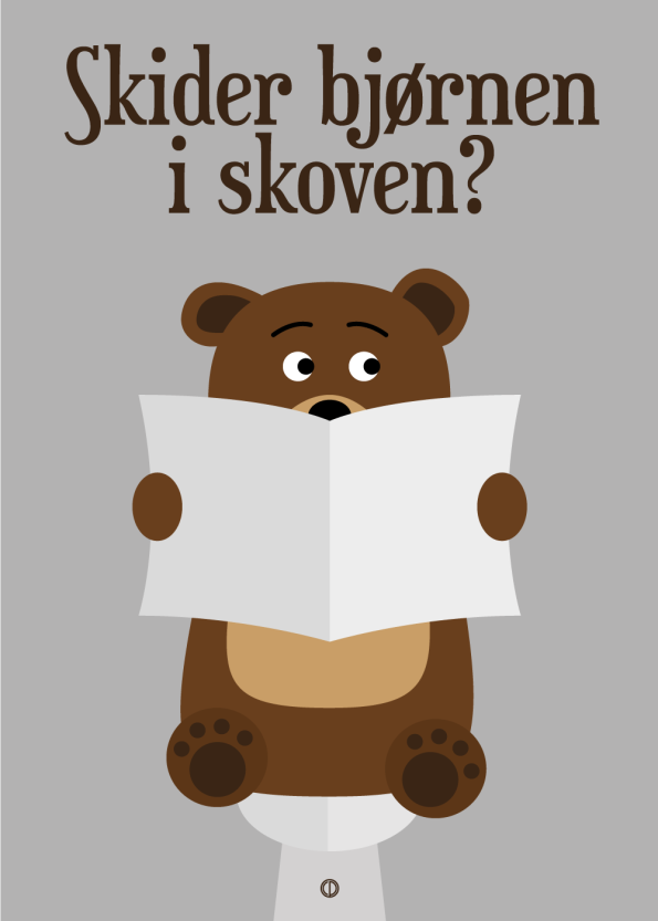 citat plakat skider bjørnen i skoven