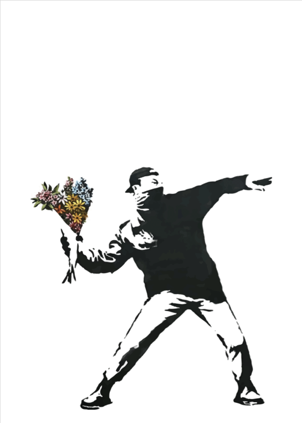 banksy plakat flower thrower