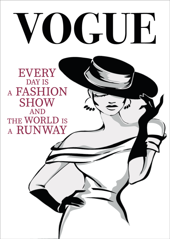 fashion plakat vogue cover every day is a fashion show