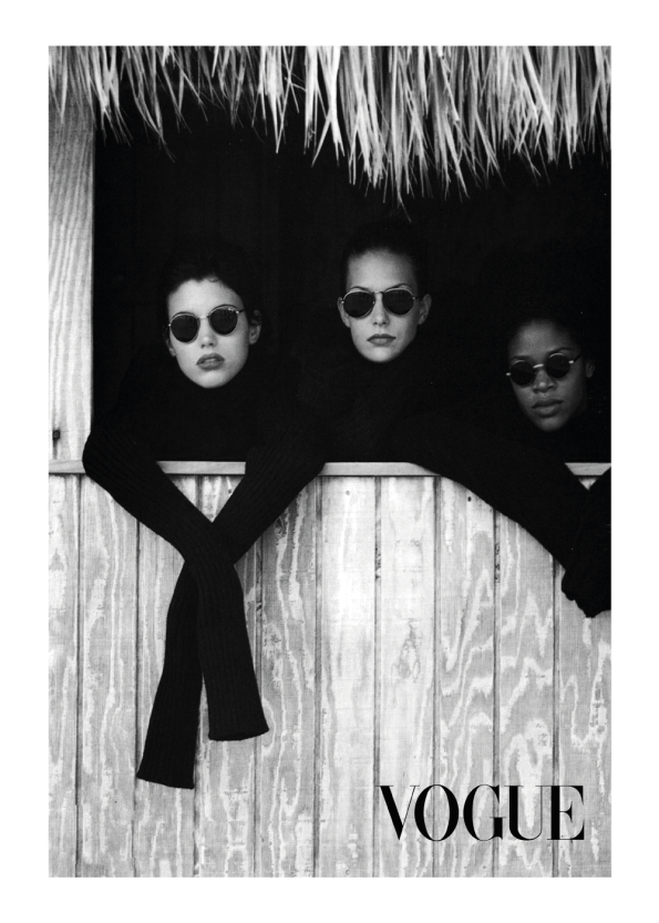 fotokunst plakater af 3 vogue modeller med solbriller