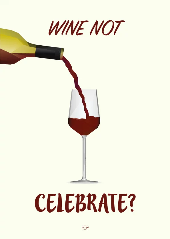 far jokes - wine nor celebrate - rødvin plakat