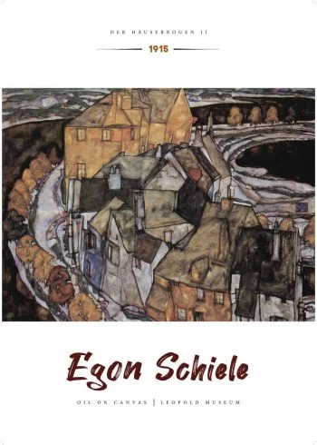 Med de skæve kubistiske former som elementerne er bygget af, giver Schiele en fornemmelse af at hele billedet er i bevægelse