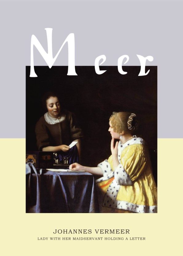 Museumsplakat med maleriet "Mistress and maid" af Johannes Vermeer
