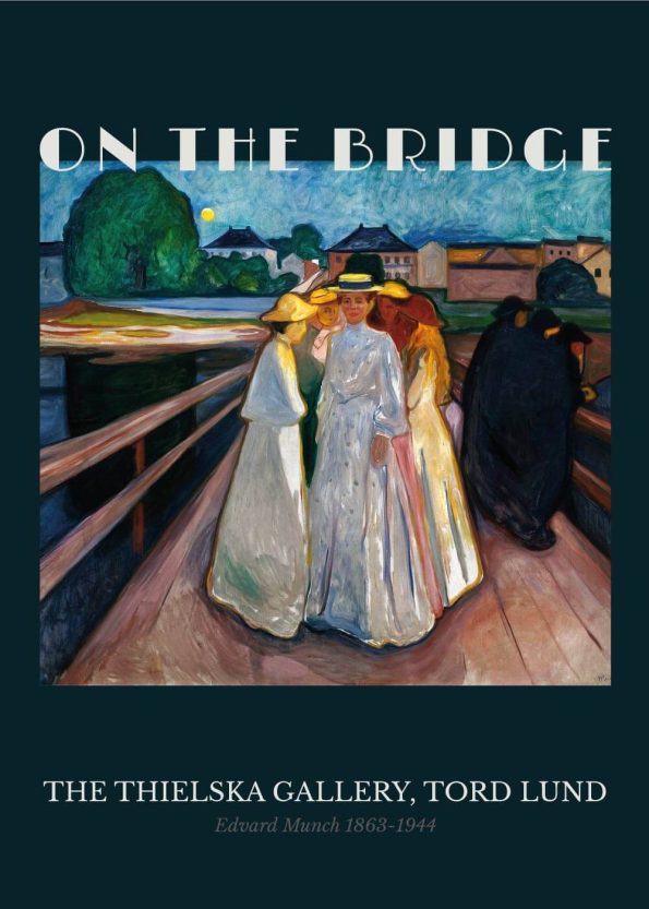 Museumsplakat med Edvard Munchs maleri "Kvinder på broen"