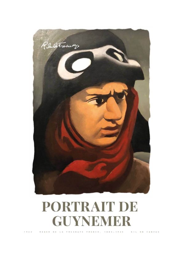 Museumsplakat med Roger de La Fresnayes portræt af Guynemer