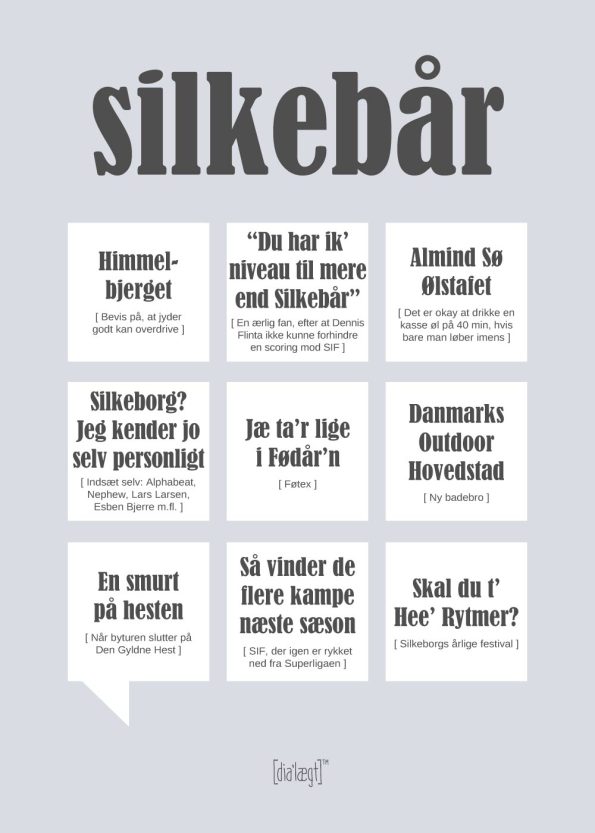 Silkeborg plakat med sjove citater