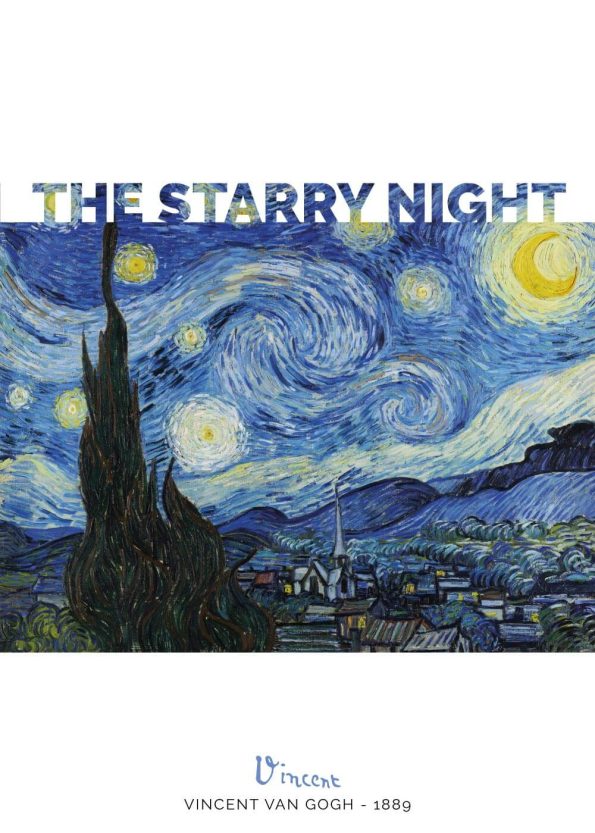 Maleriet er en farverig gengivelse af et bylandskab på en stjernerig nat. Billedet skulle angiveligt forestille udsigten fra Van Goghs værelse