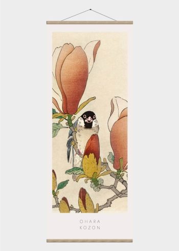 fugl og blomster - japansk kunst plakat