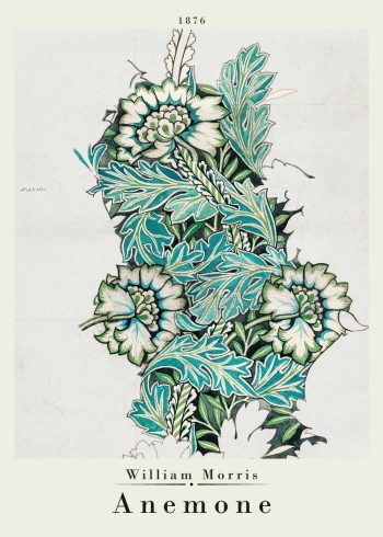 anemone pattern poster from william morris