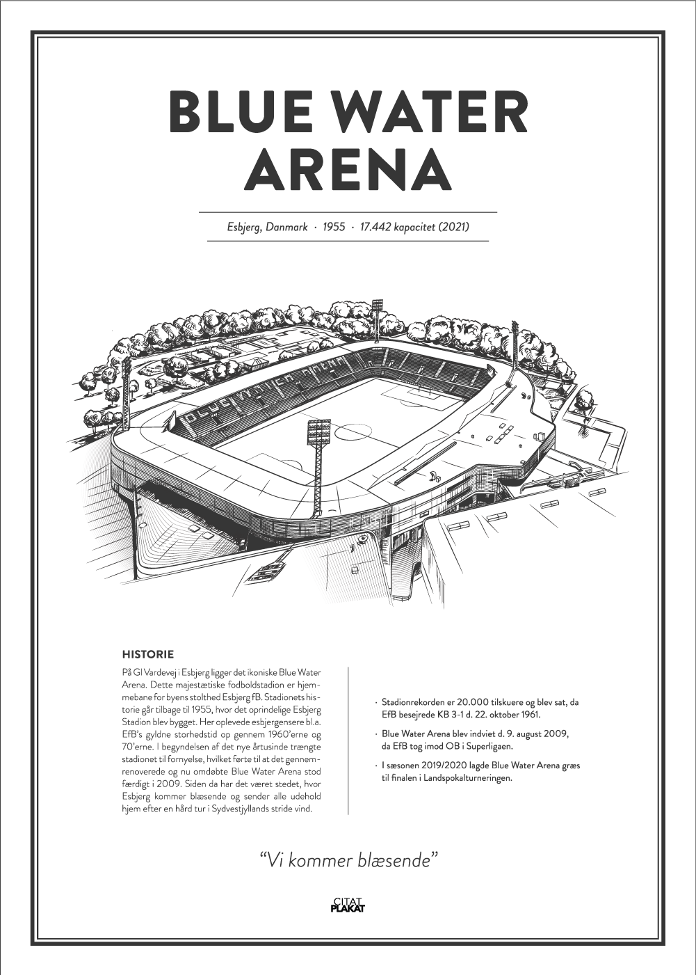 elev volleyball Parlament Plakat | Blue Water Arena - Esbjerg fB arena | Stadion | Fodboldplakat